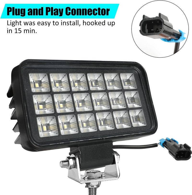 SUNPIE Reverse Lights for Polaris Ranger 1000 2018-2026, Bright LED Backup Lights Kit 36W Waterproof LED Kit for Ranger 1000 Crew, Back Up Light Assemblies Plug and Play - Image 3